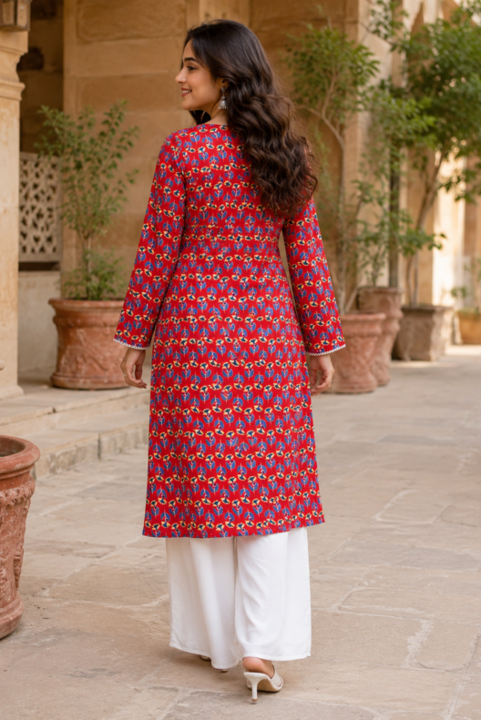 Rangrez Handblock Printed Cotton Kurti