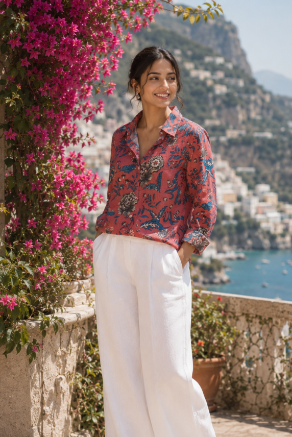 Gulbahaar Floral Printed Cotton Shirt
