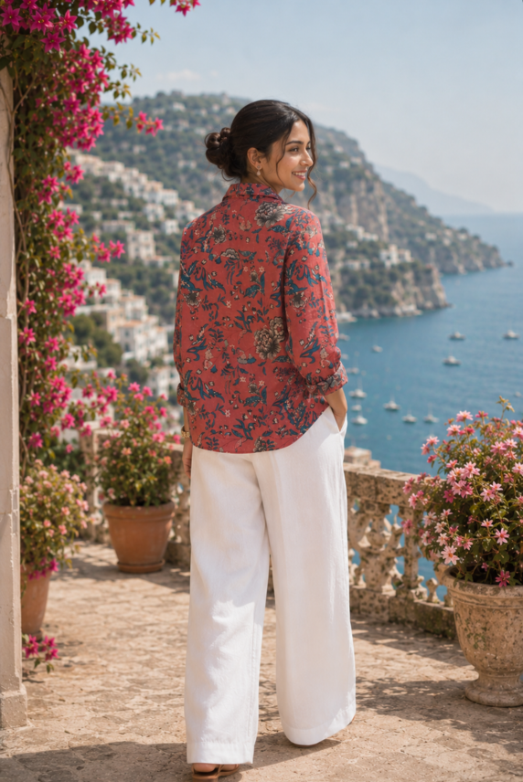 Gulbahaar Floral Printed Cotton Shirt