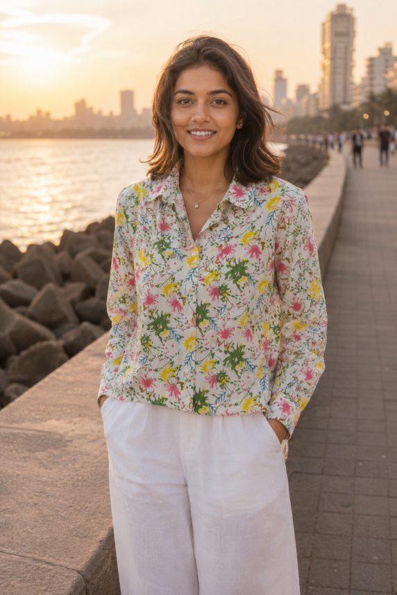 Vasanti Floral Printed Cotton Shirt