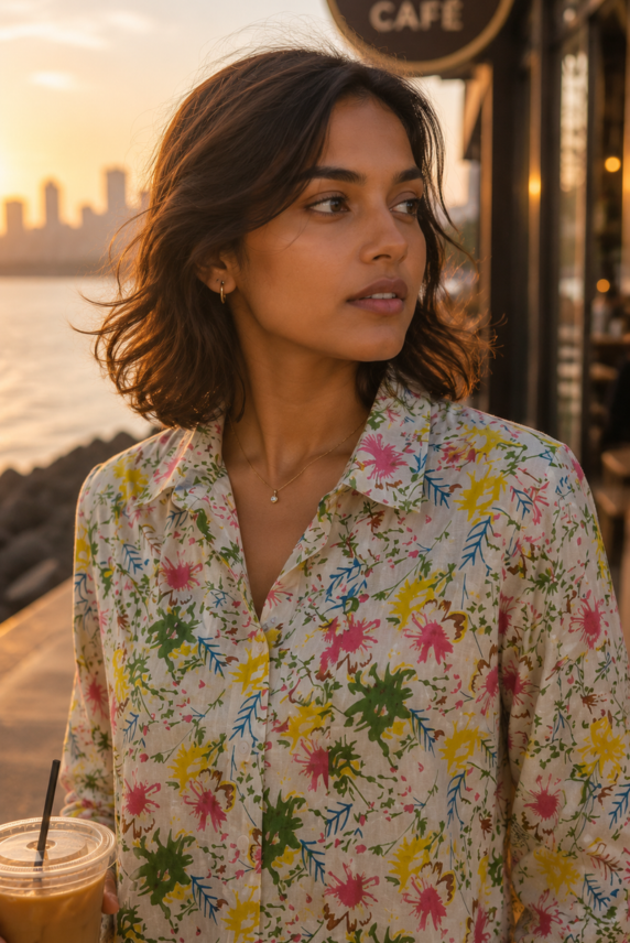 Vasanti Floral Printed Cotton Shirt