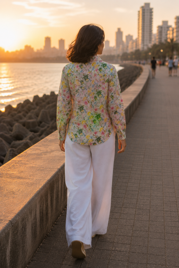 Vasanti Floral Printed Cotton Shirt