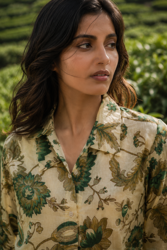 Vanya Floral Printed Cotton Shirt