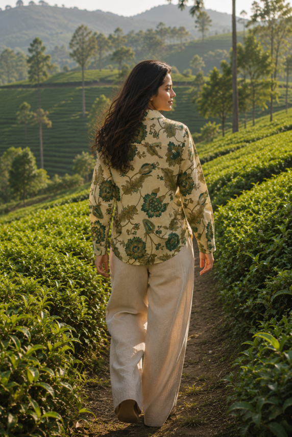 Vanya Floral Printed Cotton Shirt