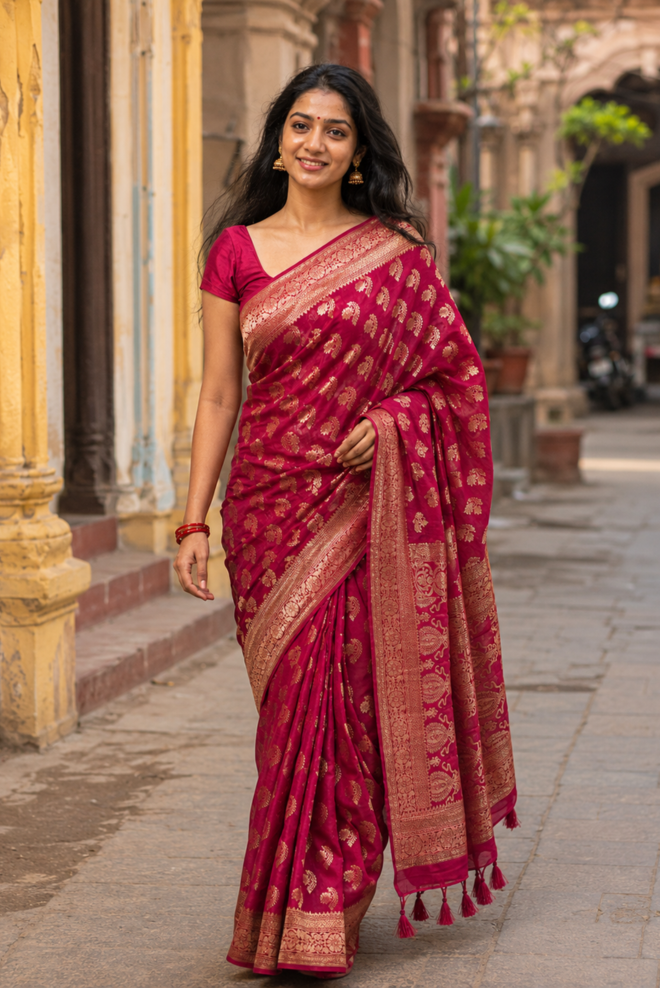 Rajkumari Katan Silk Saree