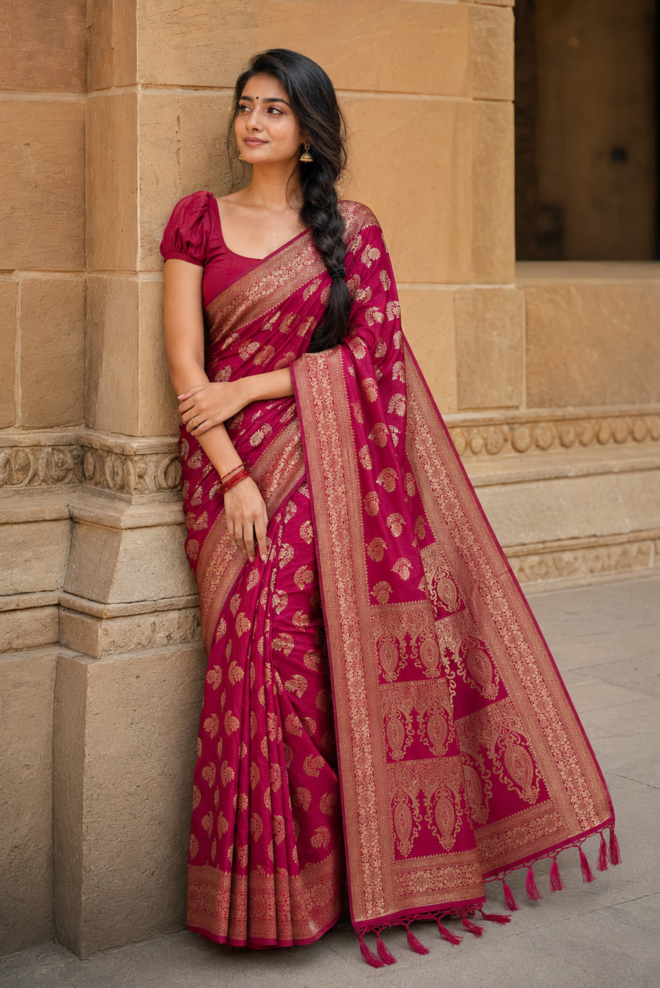 Rajkumari Katan Silk Saree