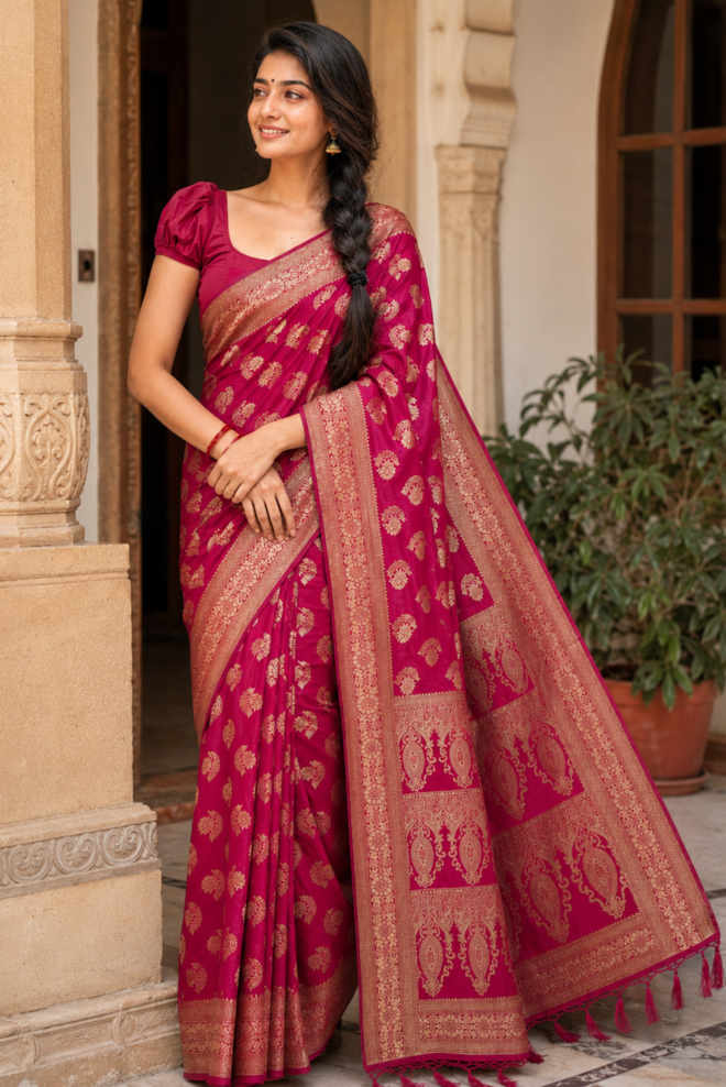 Rajkumari Katan Silk Saree