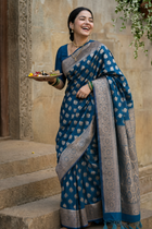 Neelvastra Katan Silk Saree