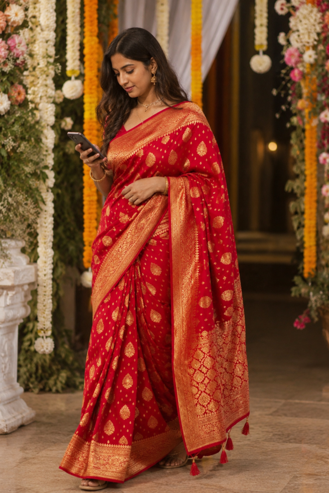 Rakteshwari Katan Silk Saree
