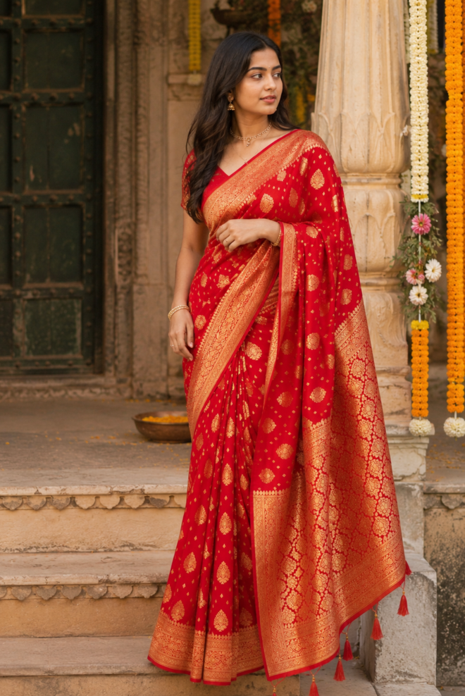 Rakteshwari Katan Silk Saree