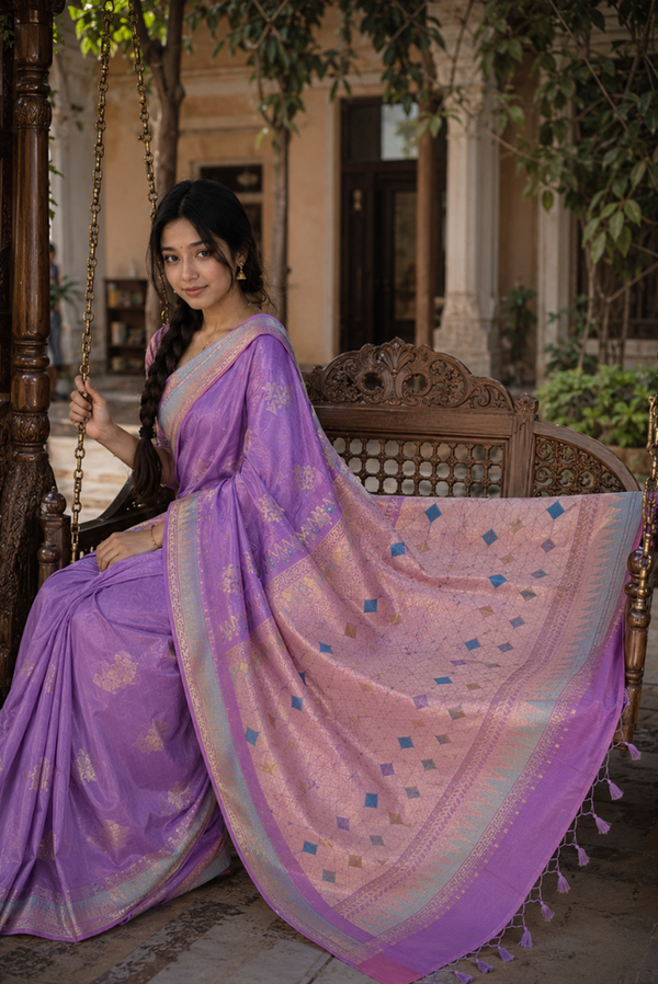 Lavanyika Banarasi Pattern Cotton Saree