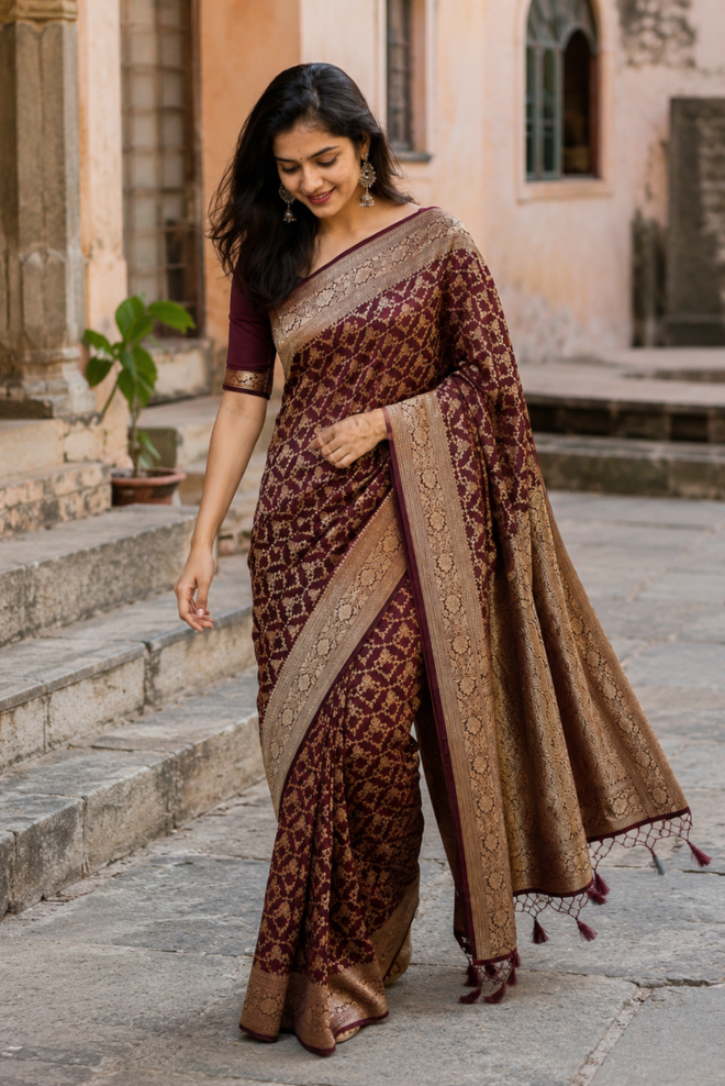 Rajvasini Katan Silk Saree