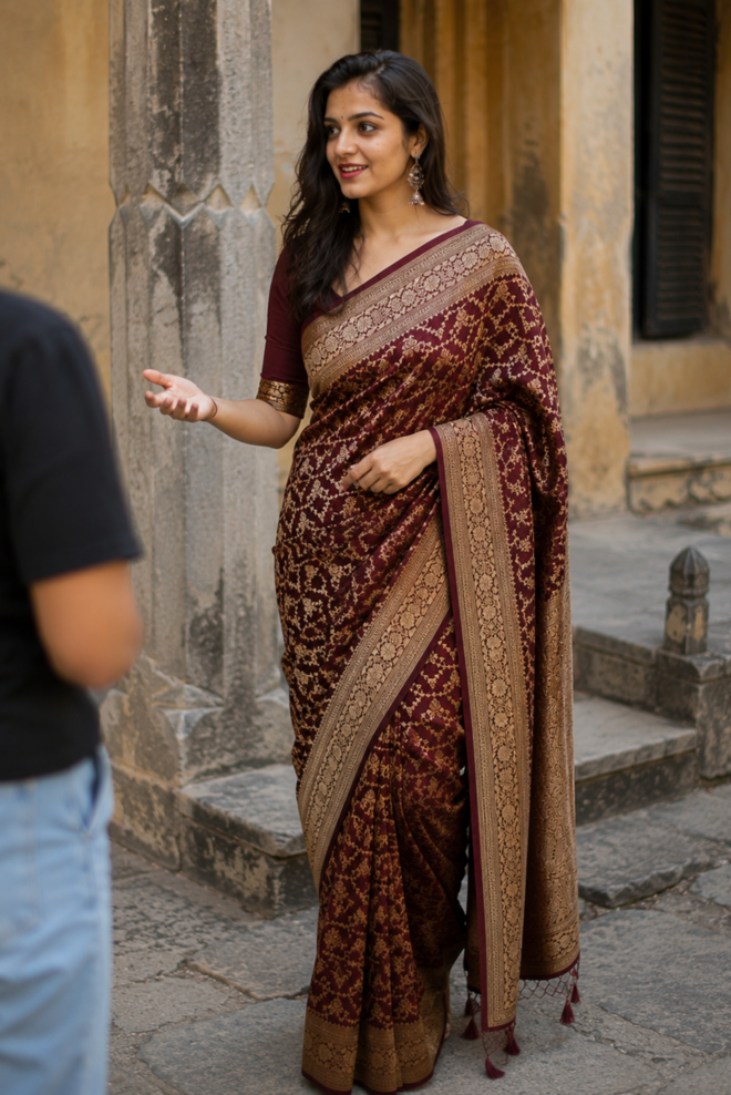 Rajvasini Katan Silk Saree