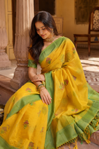 Peetambari Banarasi Pattern Cotton Saree