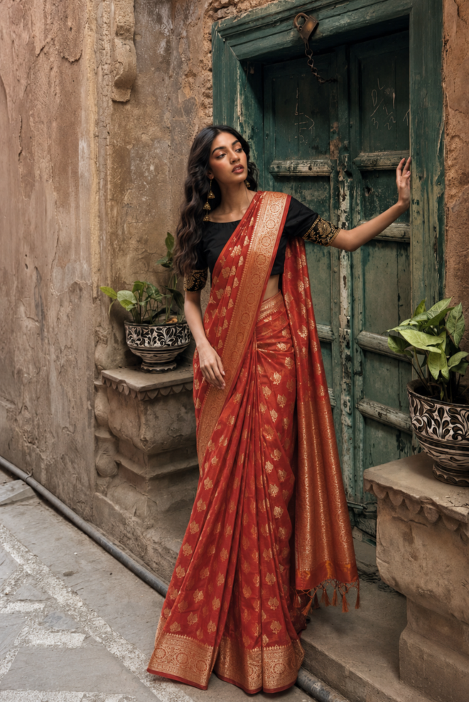 Rudrangi Katan Silk Saree