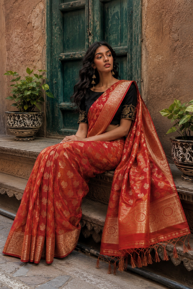 Rudrangi Katan Silk Saree