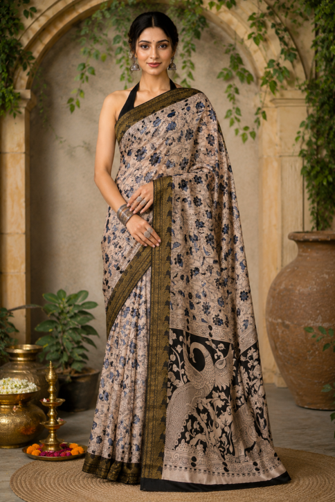 Noor Mayur Kalamkari Saree