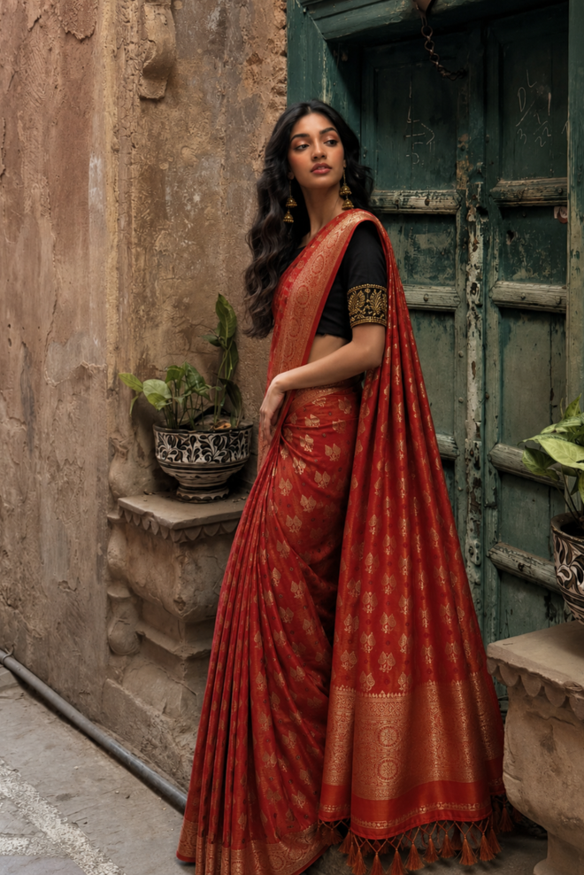 Rudrangi Katan Silk Saree