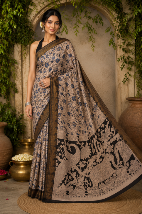 Noor Mayur Kalamkari Saree