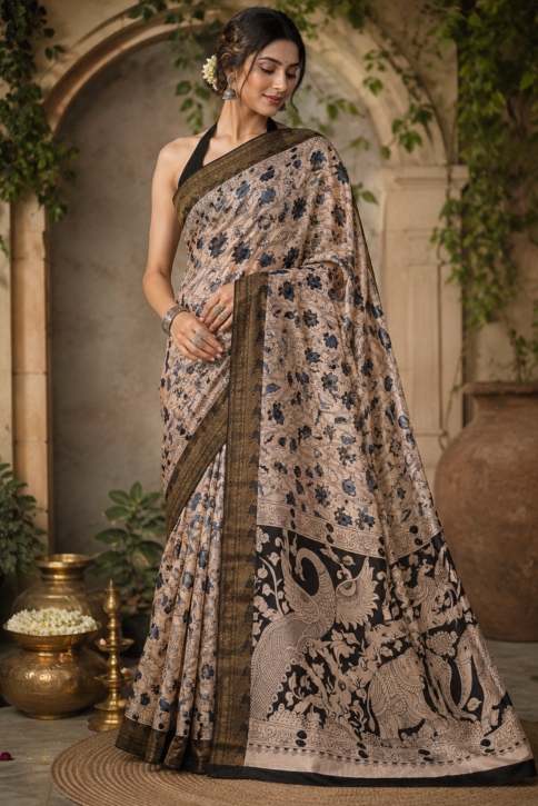 Noor Mayur Kalamkari Saree