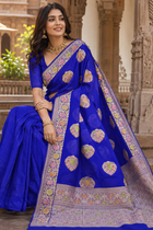 Rajvanshi Banarasi Pure Silk Chiffon Saree