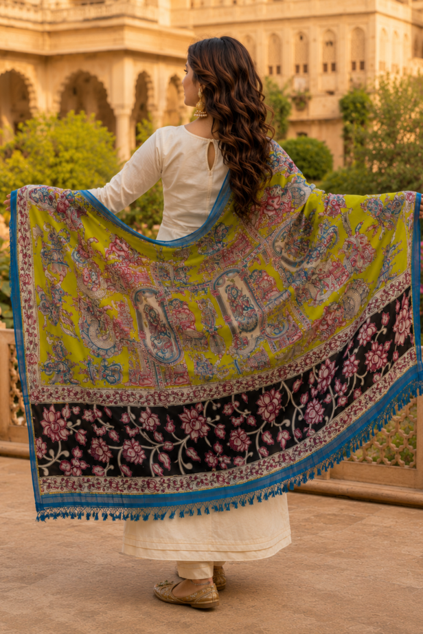 Noor Mahal Kalamkari Dupatta