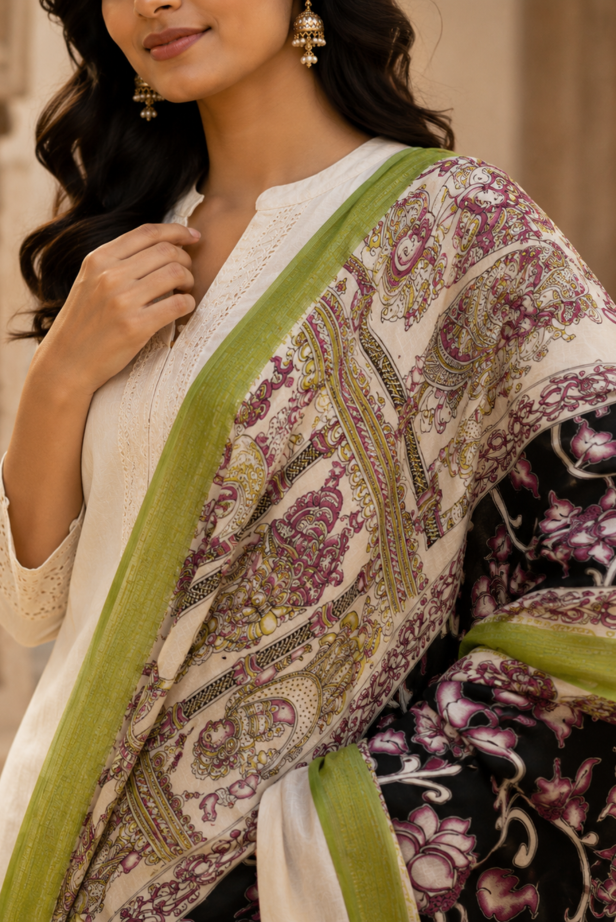 Noor-e-Nizam Kalamkari Dupatta
