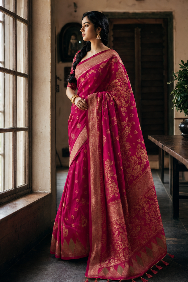 Raktima Semi Mashru Silk Saree
