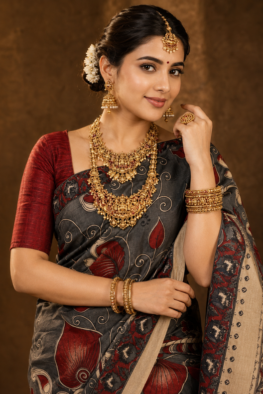Noir Bloom Designer Saree