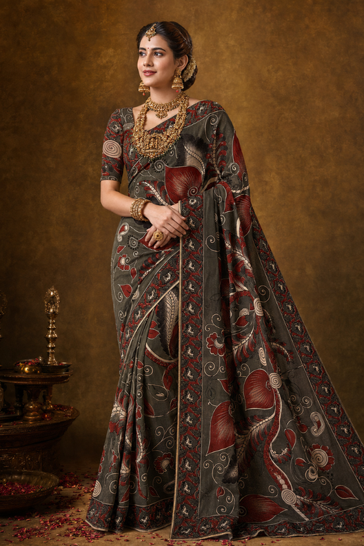 Noir Bloom Designer Saree
