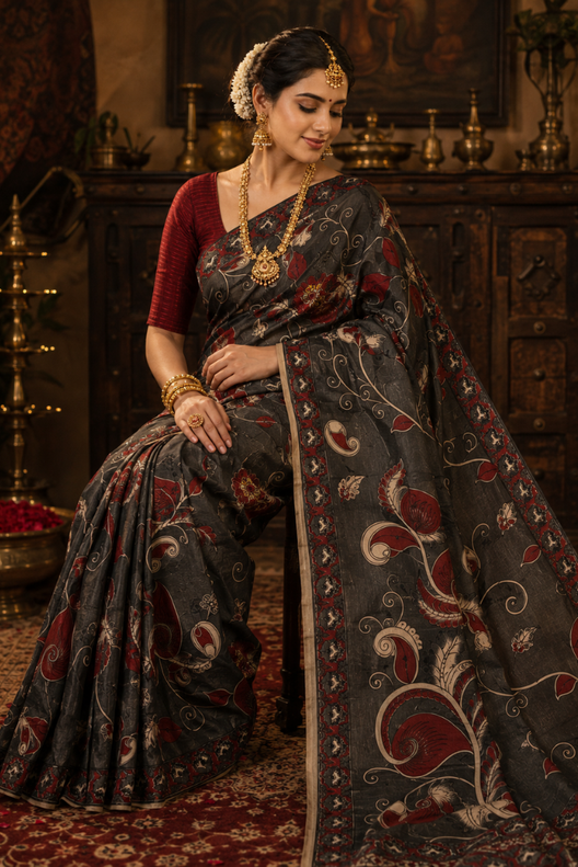 Noir Bloom Designer Saree