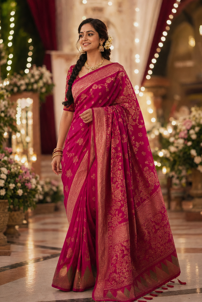 Raktima Semi Mashru Silk Saree