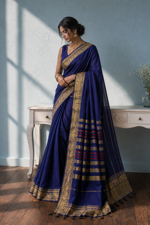 Neelambara Narayanpet Cotton Saree
