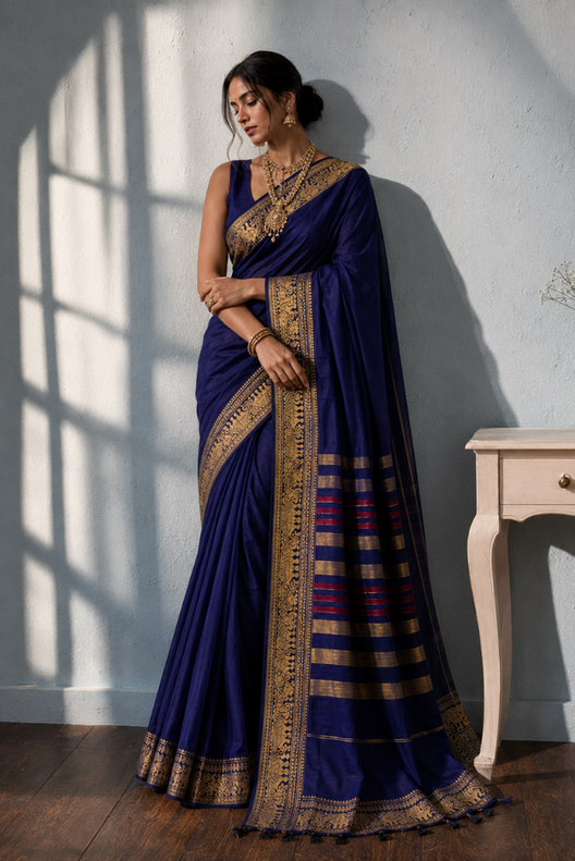 Neelambara Narayanpet Cotton Saree