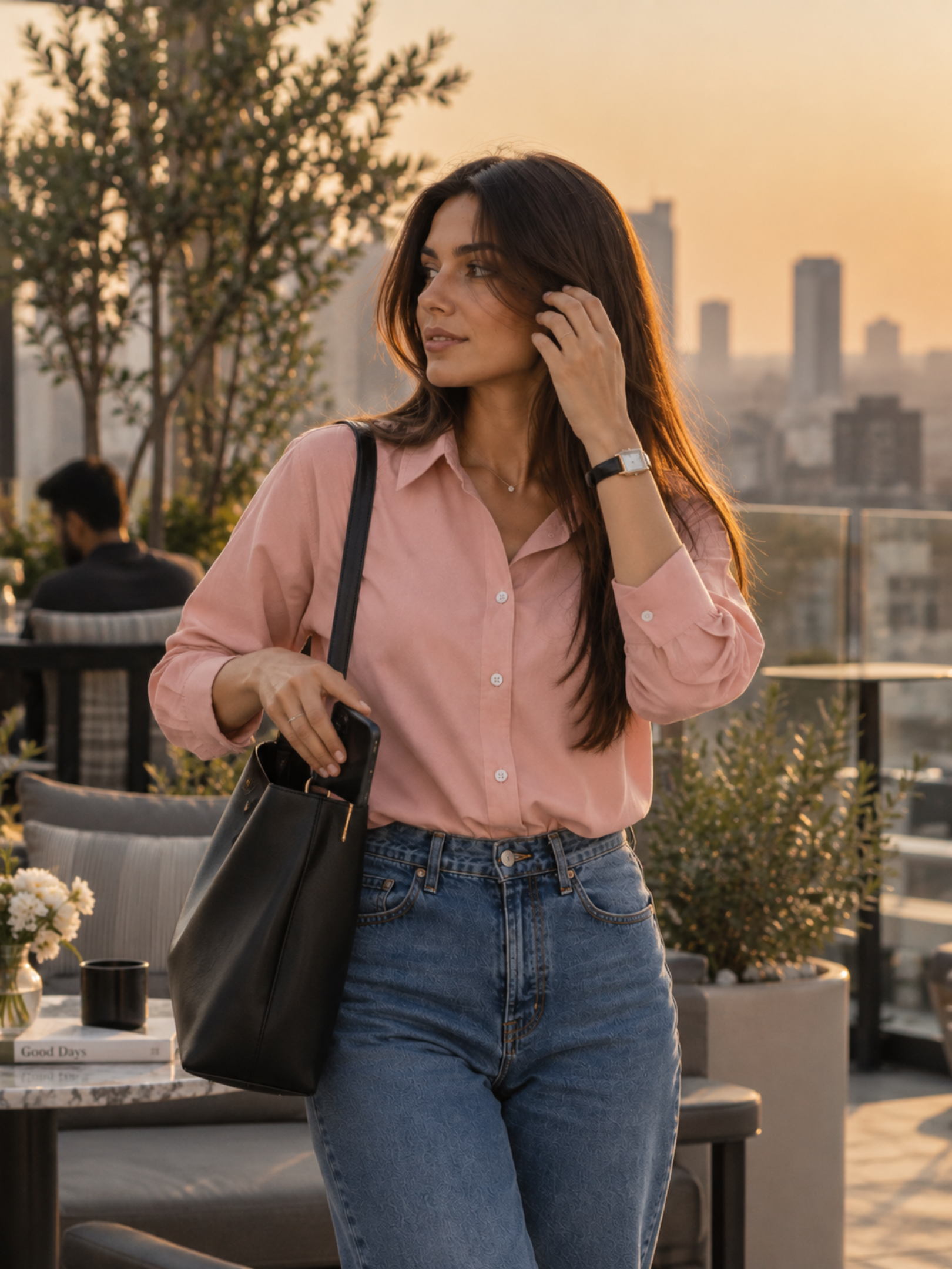 Dusty Pink Solid Moss Lycra Shirt