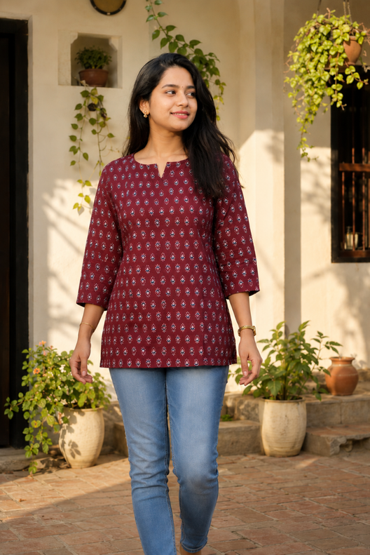 Meher Printed Short Kurti
