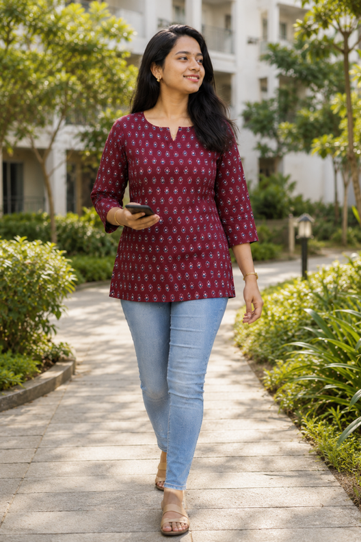 Meher Printed Short Kurti