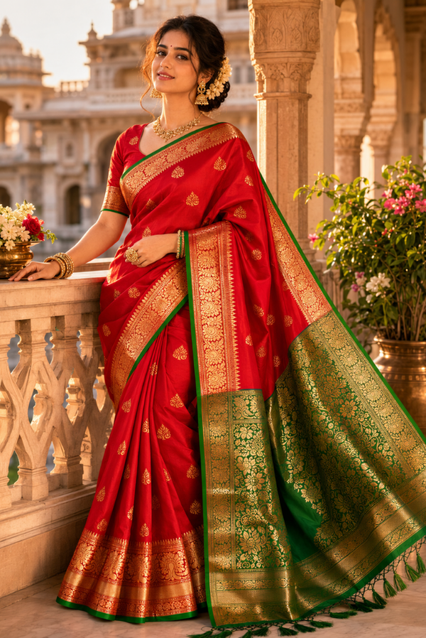 Raktarekha Katan Silk Saree