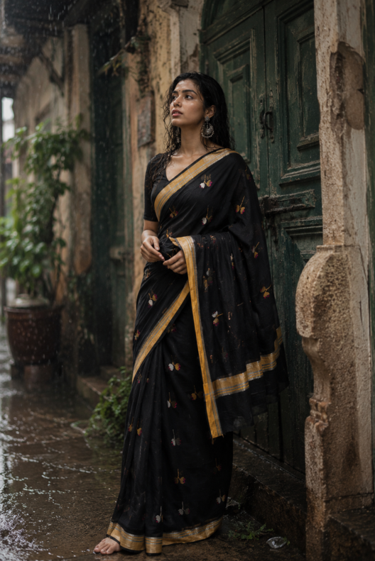 Shyamangi Chanderi Handloom Silk Cotton Saree