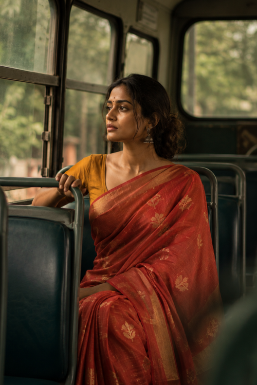 Kesari Varnika Chanderi Handloom Silk Cotton Saree