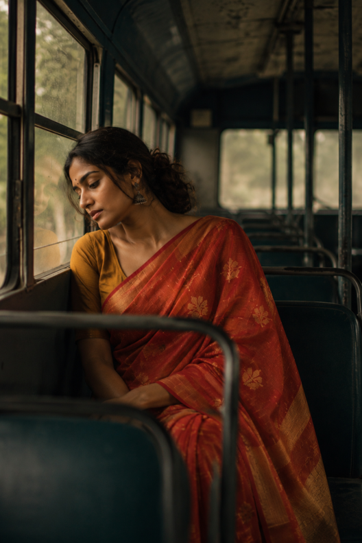 Kesari Varnika Chanderi Handloom Silk Cotton Saree