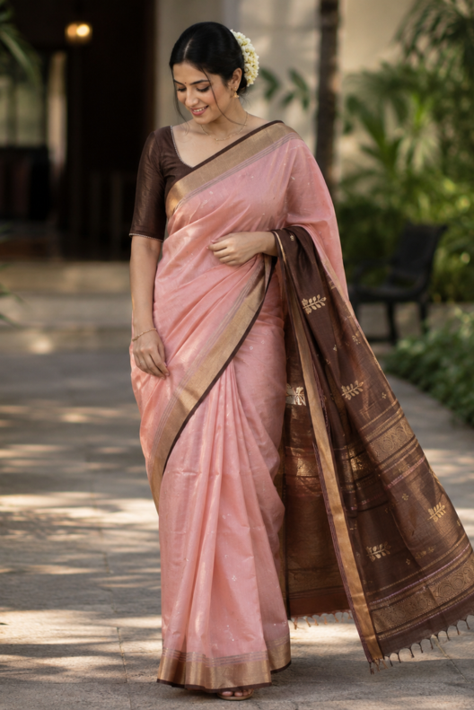 Mrinalika Chanderi Handloom Silk Cotton Saree