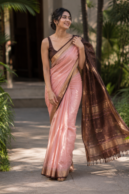 Mrinalika Chanderi Handloom Silk Cotton Saree