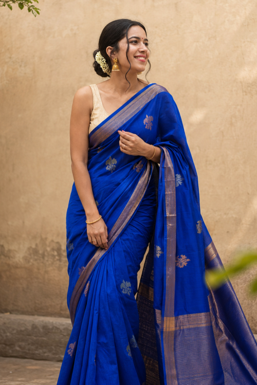 Neelanjana Chanderi Handloom Silk Cotton Saree