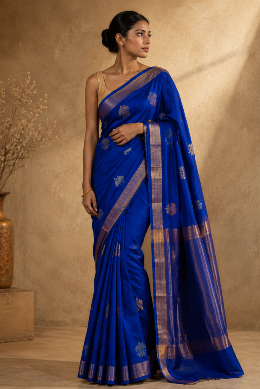 Neelanjana Chanderi Handloom Silk Cotton Saree