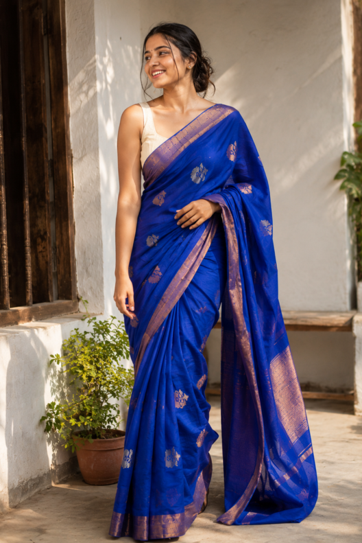 Neelanjana Chanderi Handloom Silk Cotton Saree