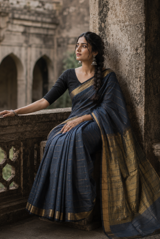 Shyamtara Chanderi Handloom Silk Cotton Saree
