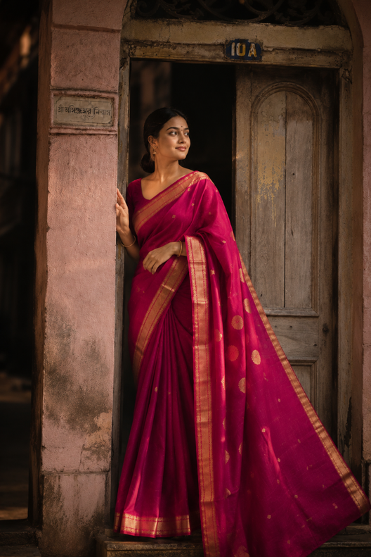 Rangmahika Chanderi Handloom Silk Cotton Saree