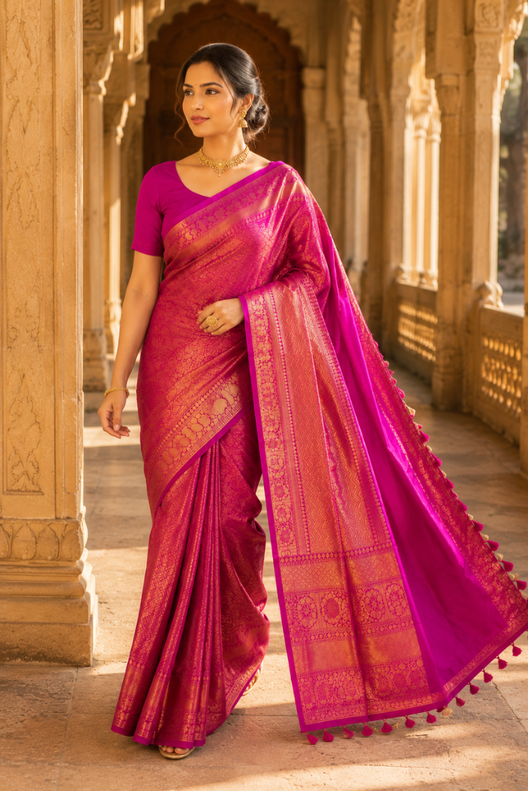 Rajrani Banarasi Katan Dupion Silk Saree