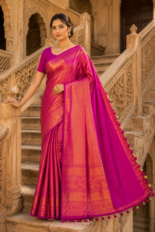 Rajrani Banarasi Katan Dupion Silk Saree